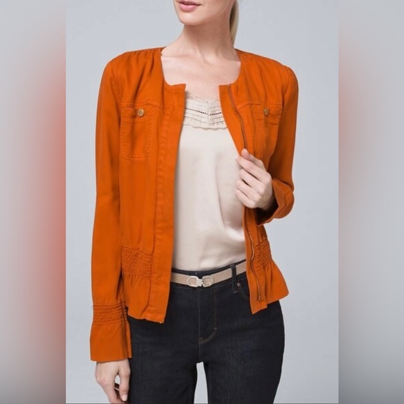 White House Black Market Smocked Soft Jacket Size XS - Picture 1 of 7